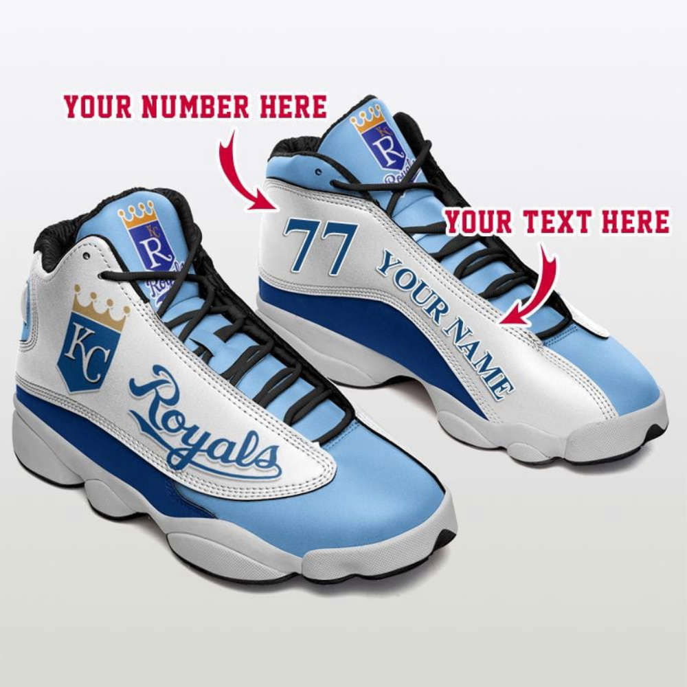 Sportswearmerch Kansas City Royals MLB AJ13 Sneakers Shoes For Men And Women