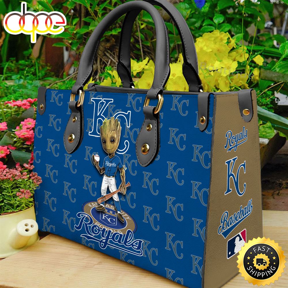 Sportswearmerch Kansas City Royals MLB Groot Women Leather Hand Bag For Fan