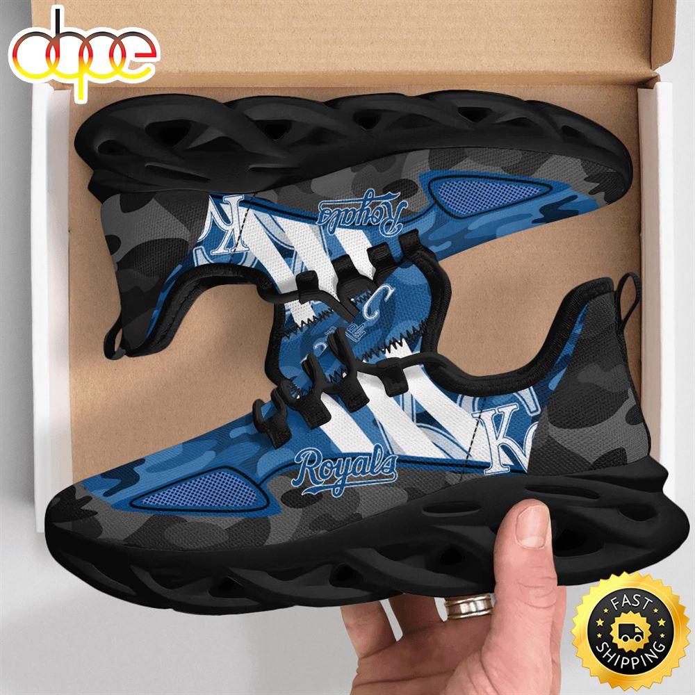 Sportswearmerch Kansas City Royals MLB Military Camouflage Max Soul Shoes Sneakers For Men And Women