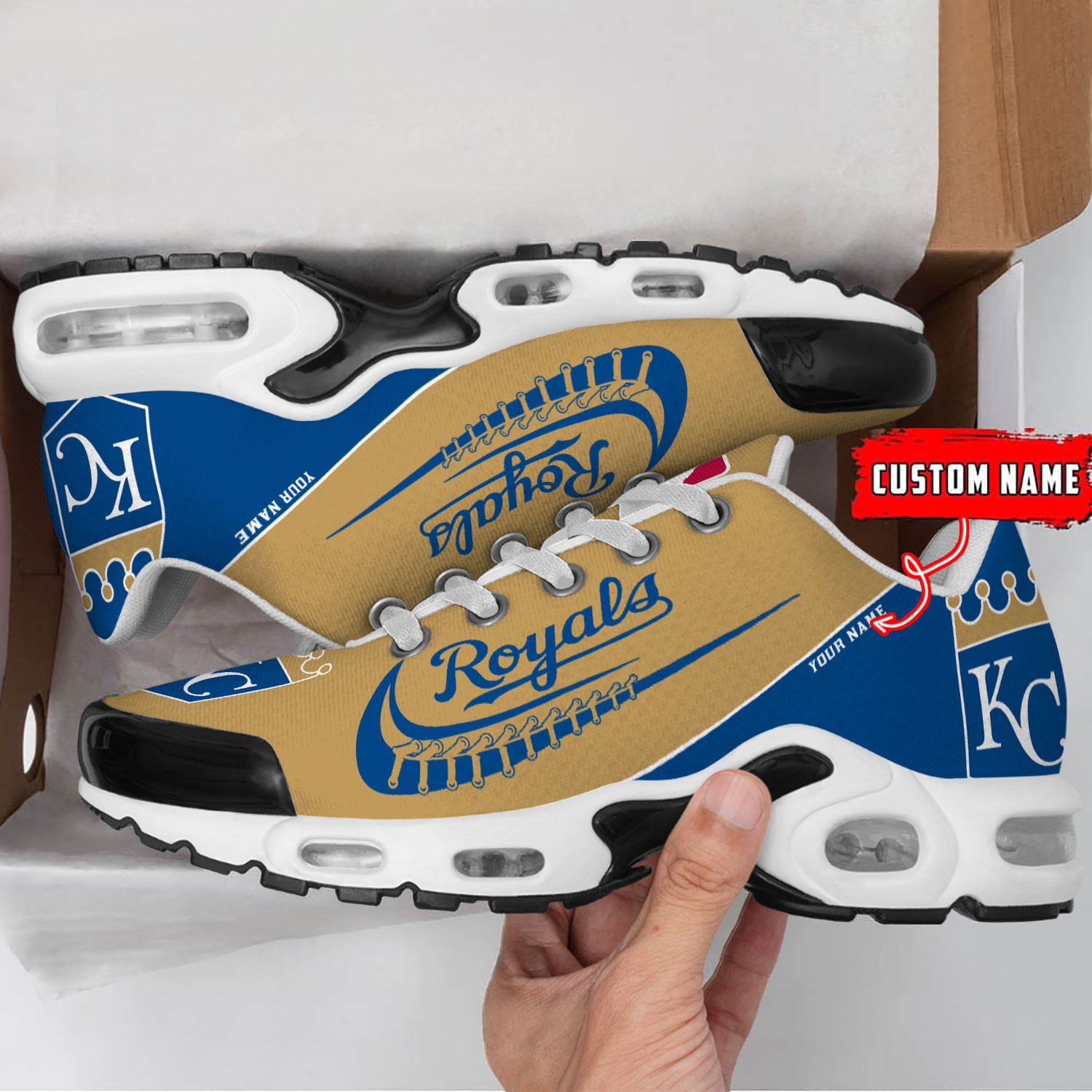 Sportswearmerch Kansas City Royals MLB TN Shoes Sneakers For Men And Women