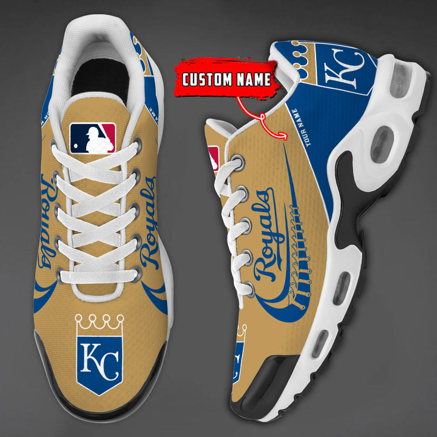 Sportswearmerch Kansas City Royals MLB TN Shoes Sneakers For Men And Women