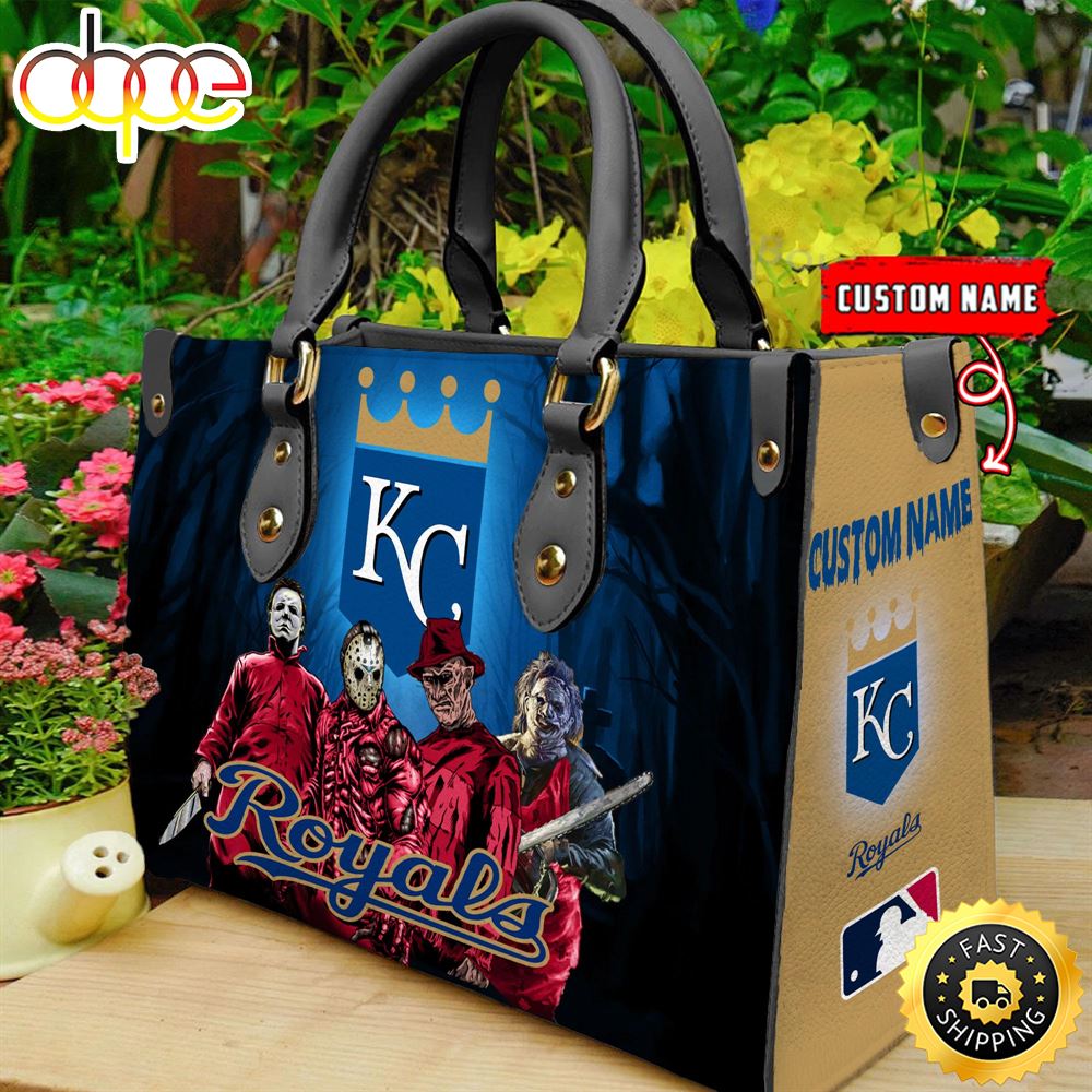 Sportswearmerch Kansas City Royals MLB Women Leather Hand Bag For Fan