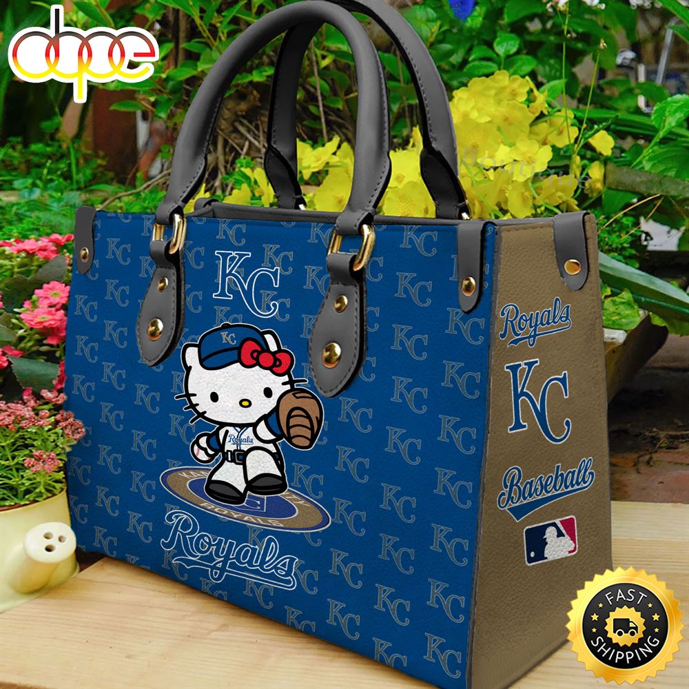 Sportswearmerch Kansas City Royals MLB x Kitty Women Leather Hand Bag For Fan