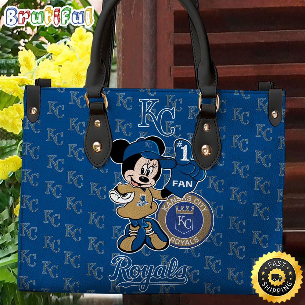 Sportswearmerch Kansas City Royals MLB x Minnie Leather Handbag For Fan