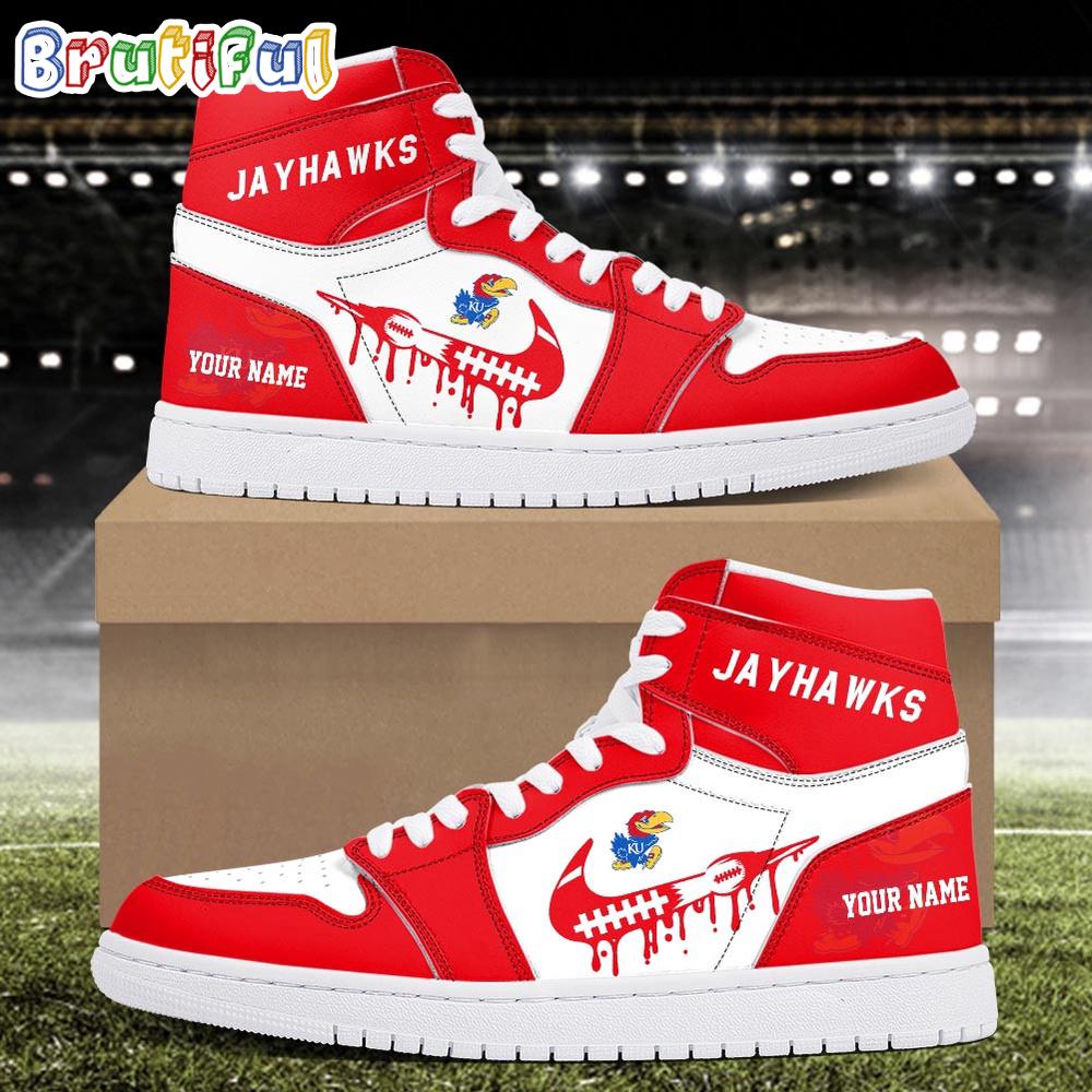 Sportswearmerch Kansas Jayhawks NCAA AJ1 High Sneakers Shoes For Men And Women