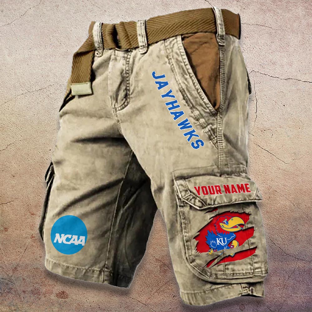 Sportswearmerch Kansas Jayhawks NCAA Denim Short For Fan