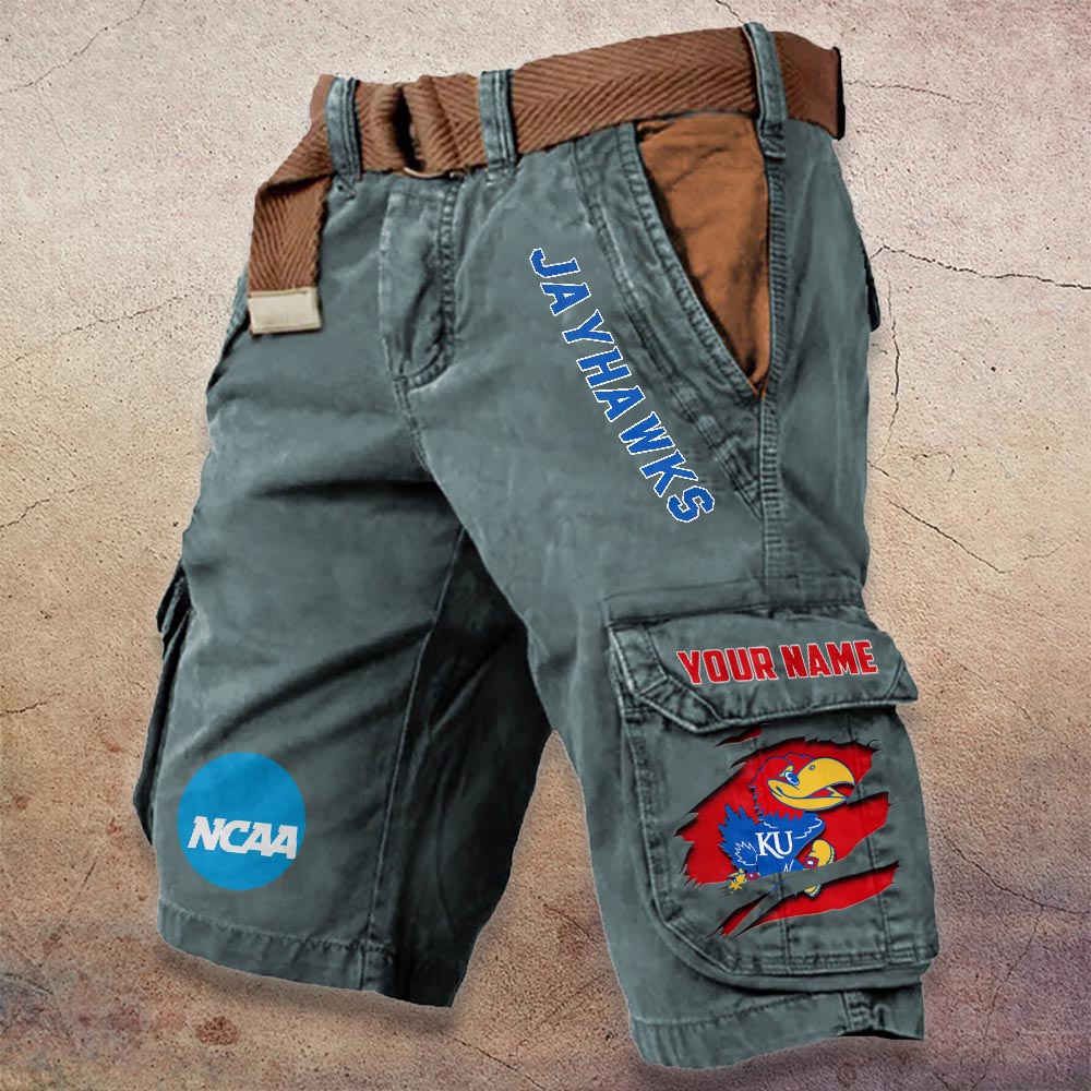 Sportswearmerch Kansas Jayhawks NCAA Denim Short For Fan