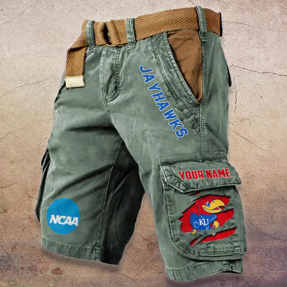 Sportswearmerch Kansas Jayhawks NCAA Denim Short For Fan