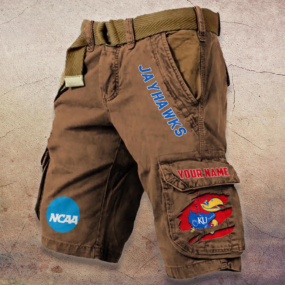 Sportswearmerch Kansas Jayhawks NCAA Denim Short For Fan