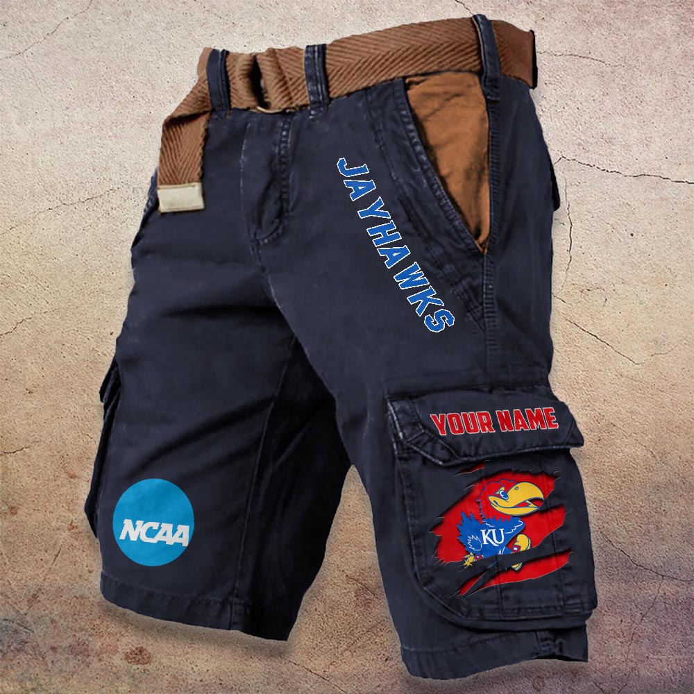Sportswearmerch Kansas Jayhawks NCAA Denim Short For Fan