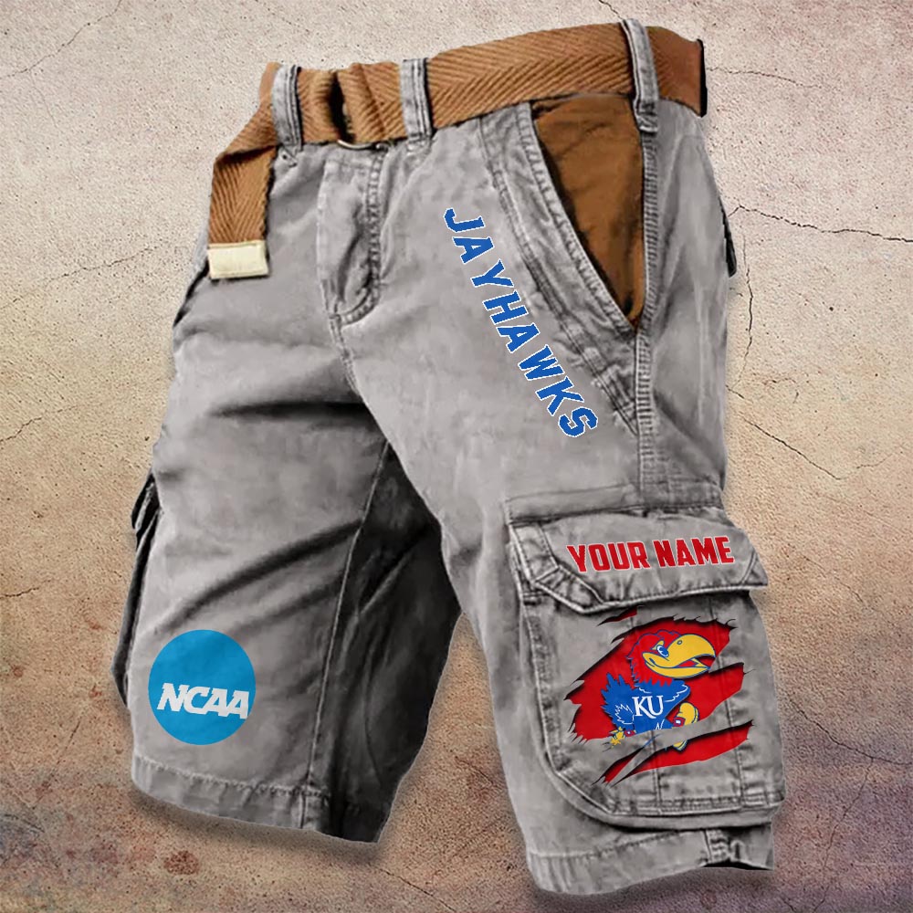 Sportswearmerch Kansas Jayhawks NCAA Denim Short For Fan