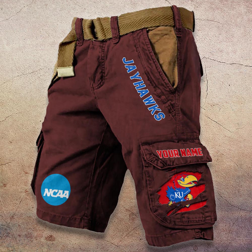 Sportswearmerch Kansas Jayhawks NCAA Denim Short For Fan