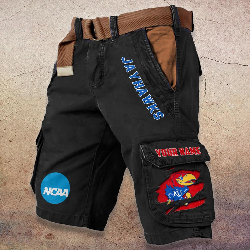 Sportswearmerch Kansas Jayhawks NCAA Denim Short For Fan