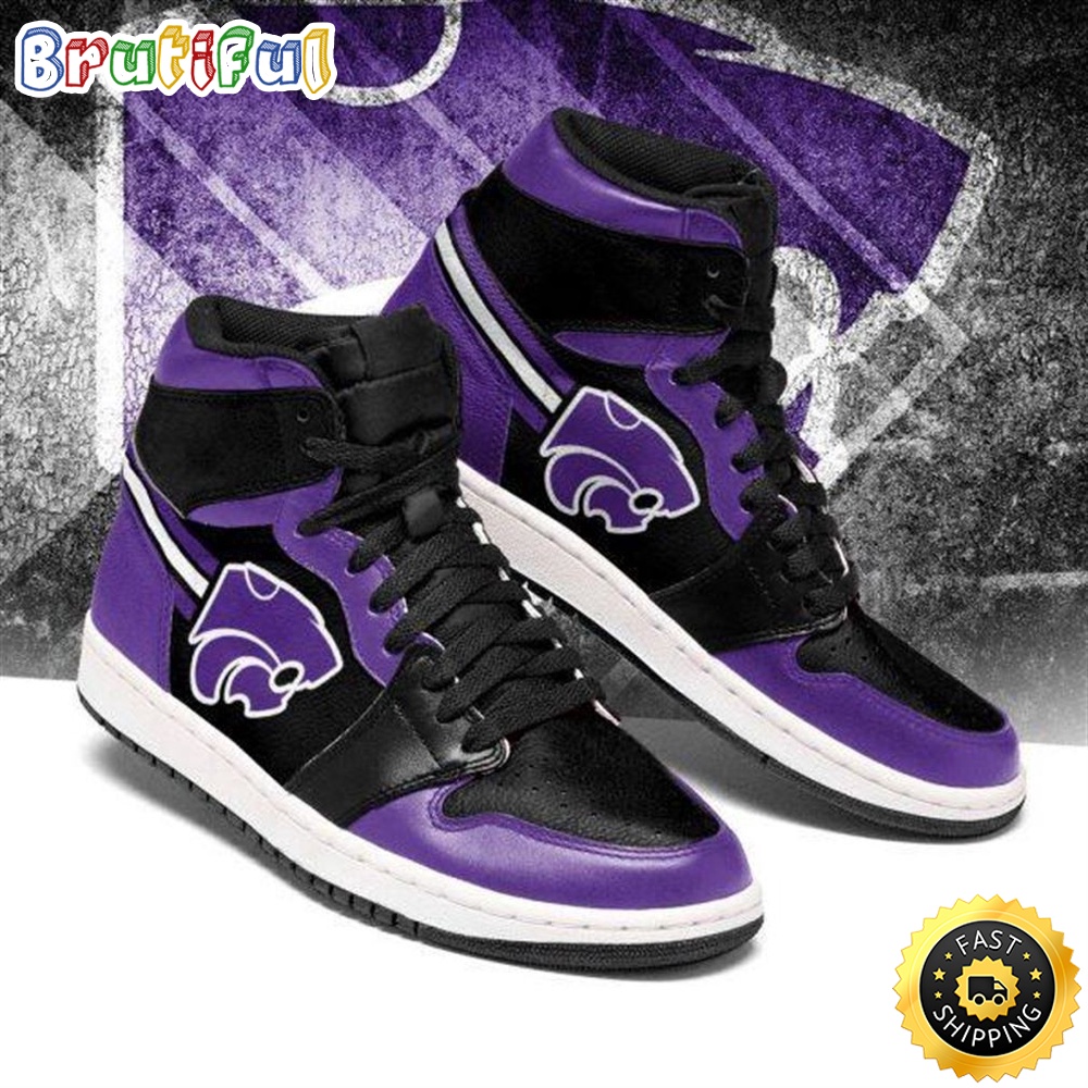 Sportswearmerch Kansas State Wildcats NCAA AJ1 High Sneakers Shoes For Men And Women