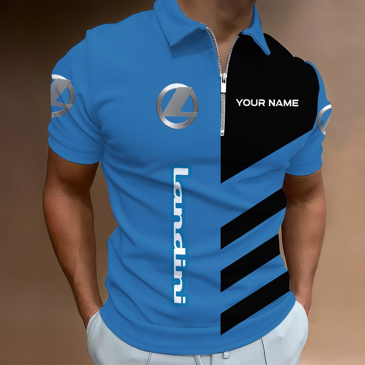 Sportswearmerch Keeway Motorcycle Lapel Zip Polo Shirt For Fan