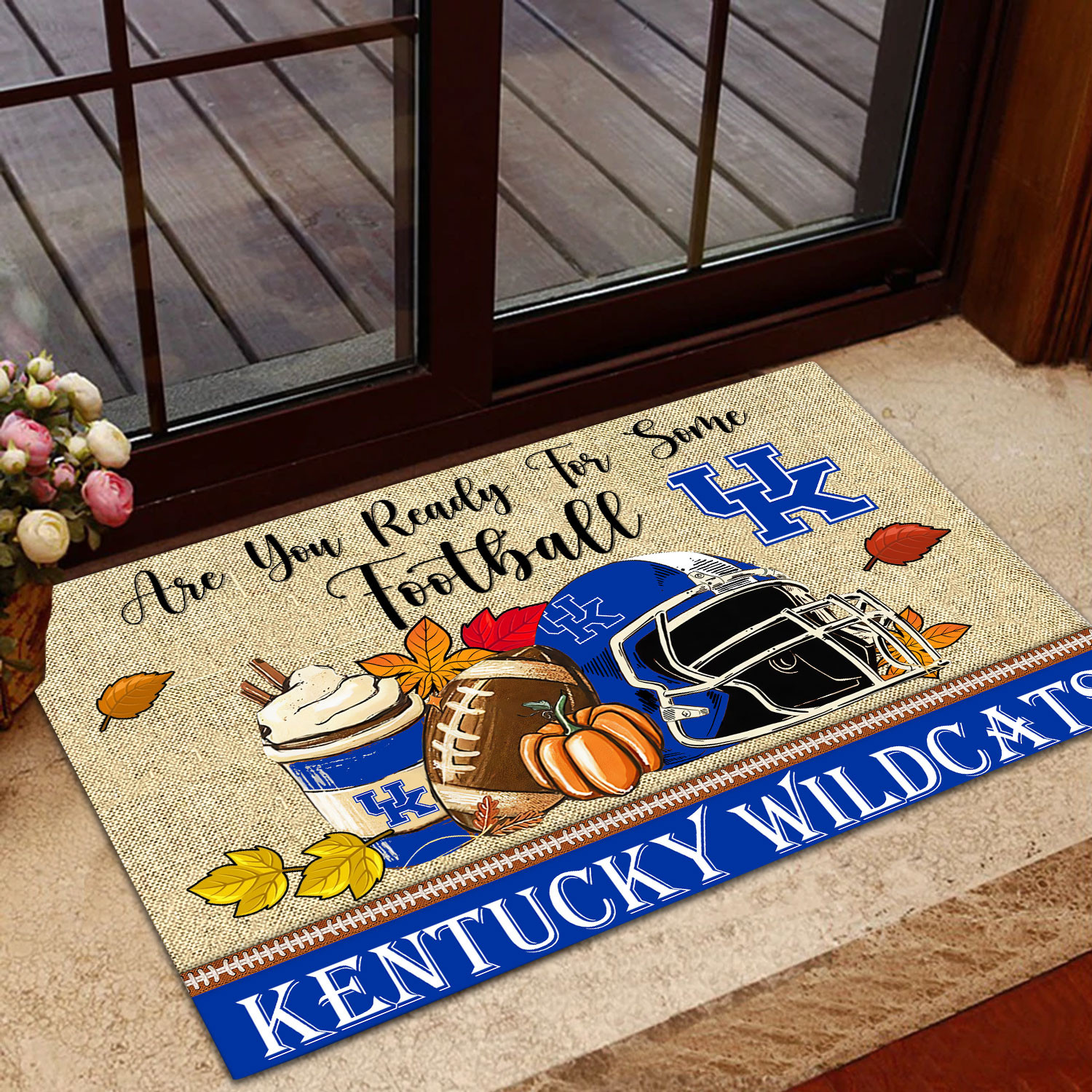 Sportswearmerch Kentucky Wildcats NCAA Fall Football Custom Doormat For Fan