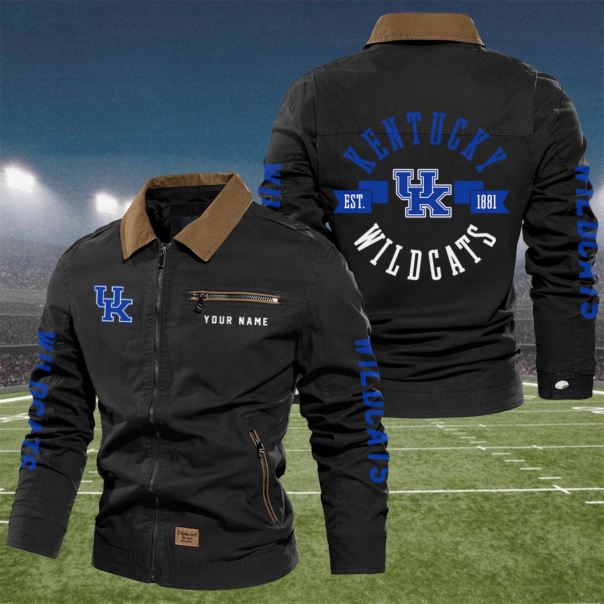 Sportswearmerch Kentucky Wildcats NCAA Lapel Jacket For Fan