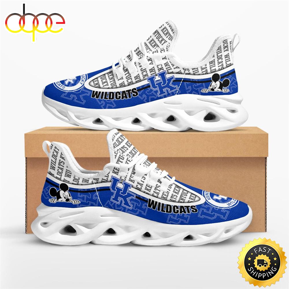 Sportswearmerch Kentucky Wildcats NCAA Mickey Mouse Max Soul Shoes Sneakers For Men And Women