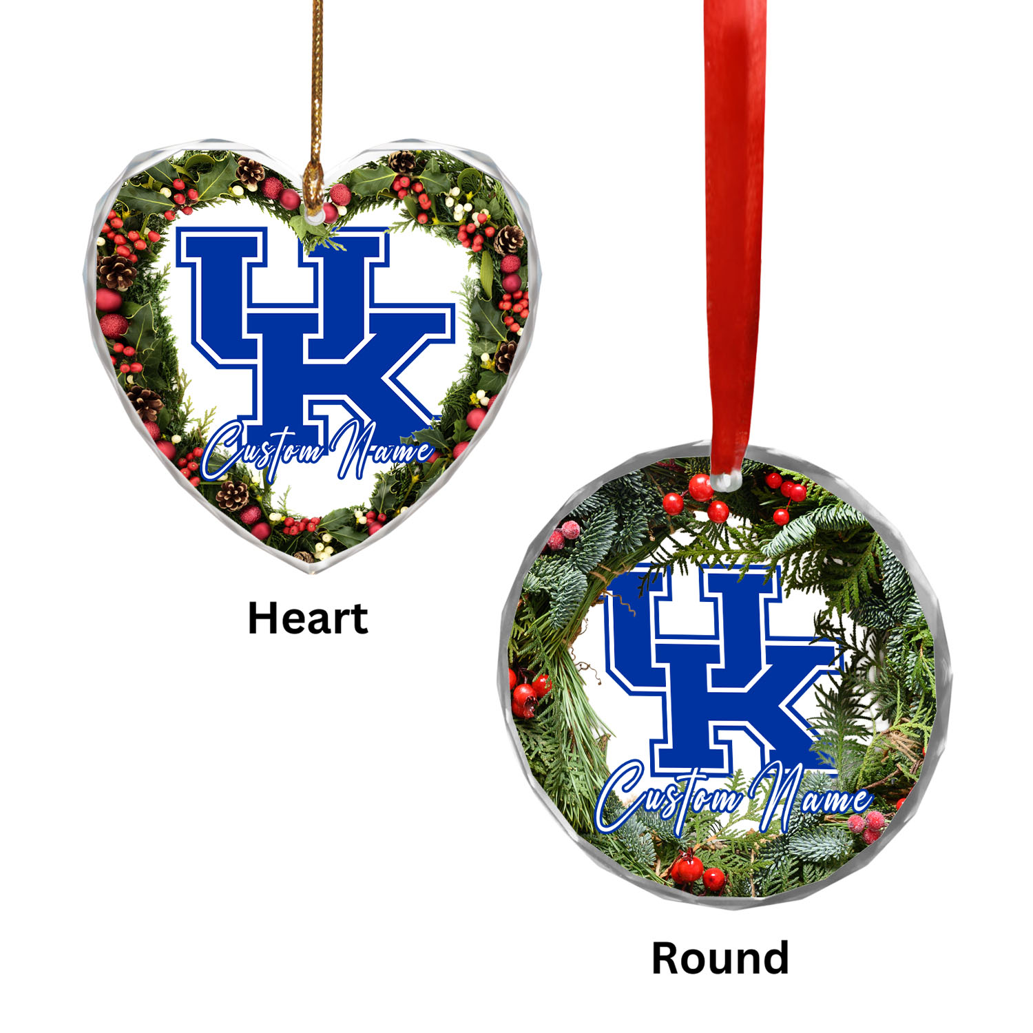 Sportswearmerch Kentucky Wildcats NCAA x Christmas Glass Ornament Gift For Fans
