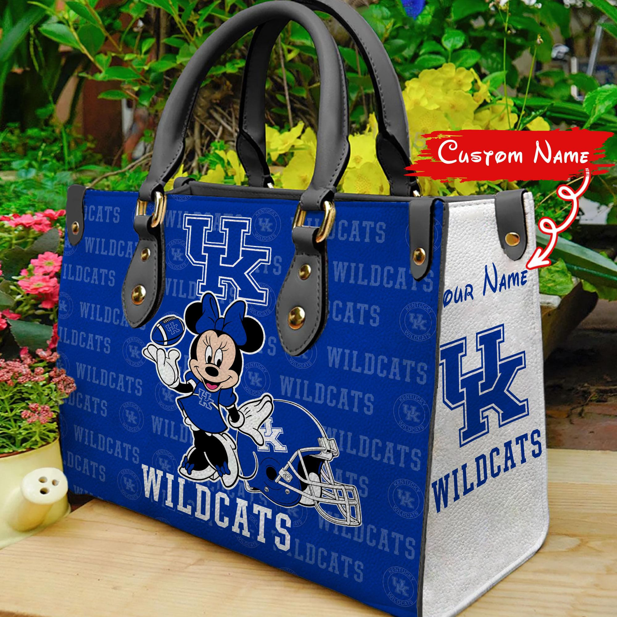 Sportswearmerch Kentucky Wildcats NCAA x Minnie Women Leather Handbag For Fan