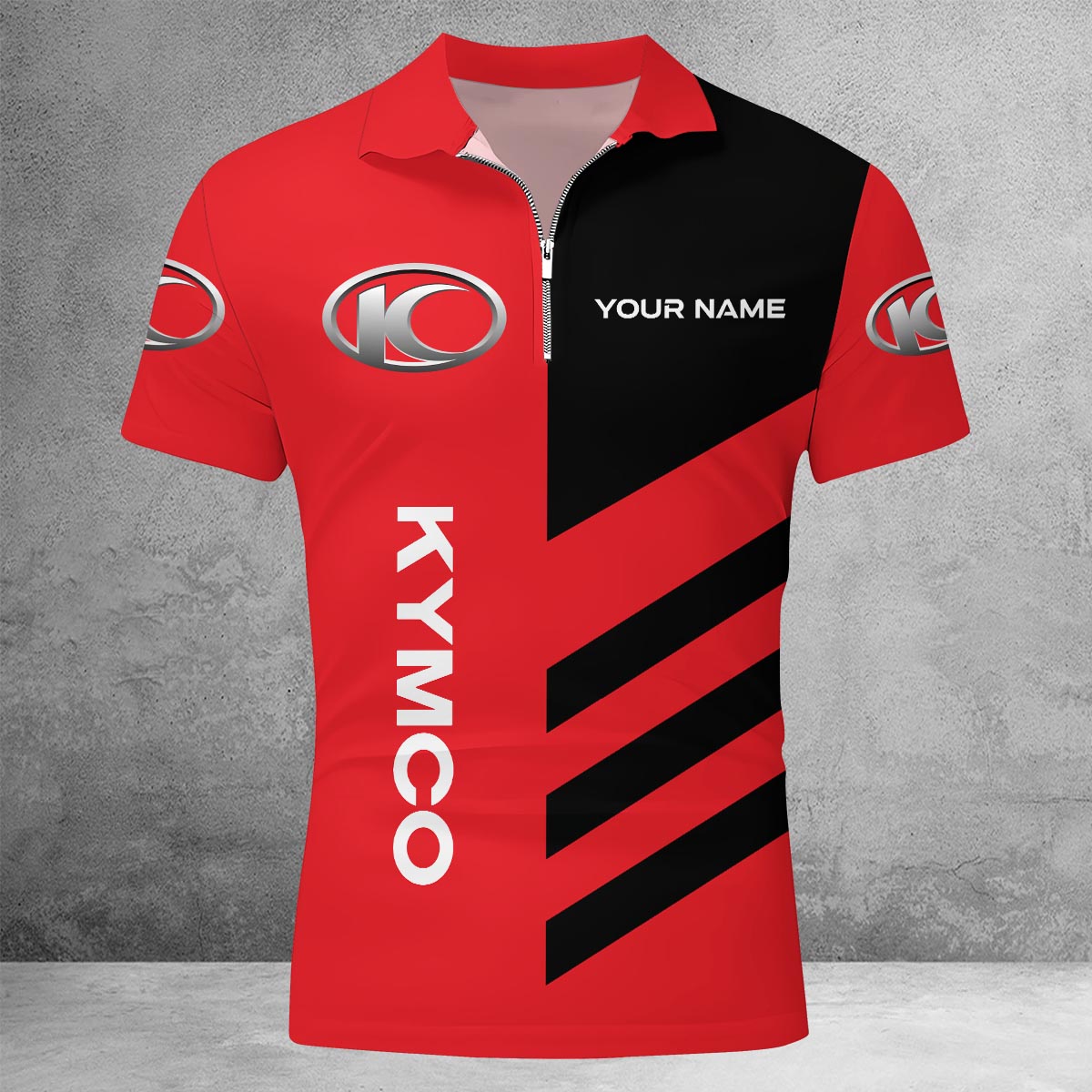 Sportswearmerch Kia Car Lapel Zip Polo Shirt For Fan