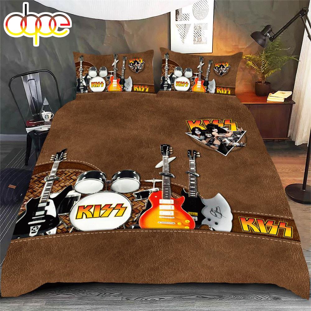 Sportswearmerch Kiss Band Music Bedding Set Christmas For Fan