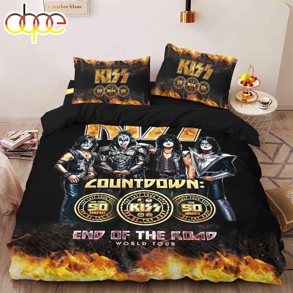 Sportswearmerch Kiss Band Music Bedding Set Single Rock Band Bed Linen Double Queen King For Fan