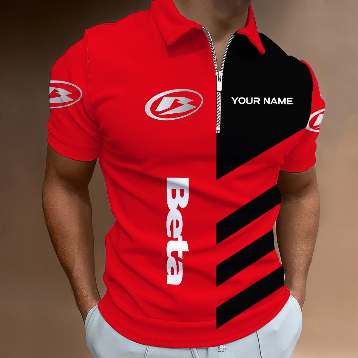 Sportswearmerch Land-Rover Car Lapel Zip Polo Shirt For Fan