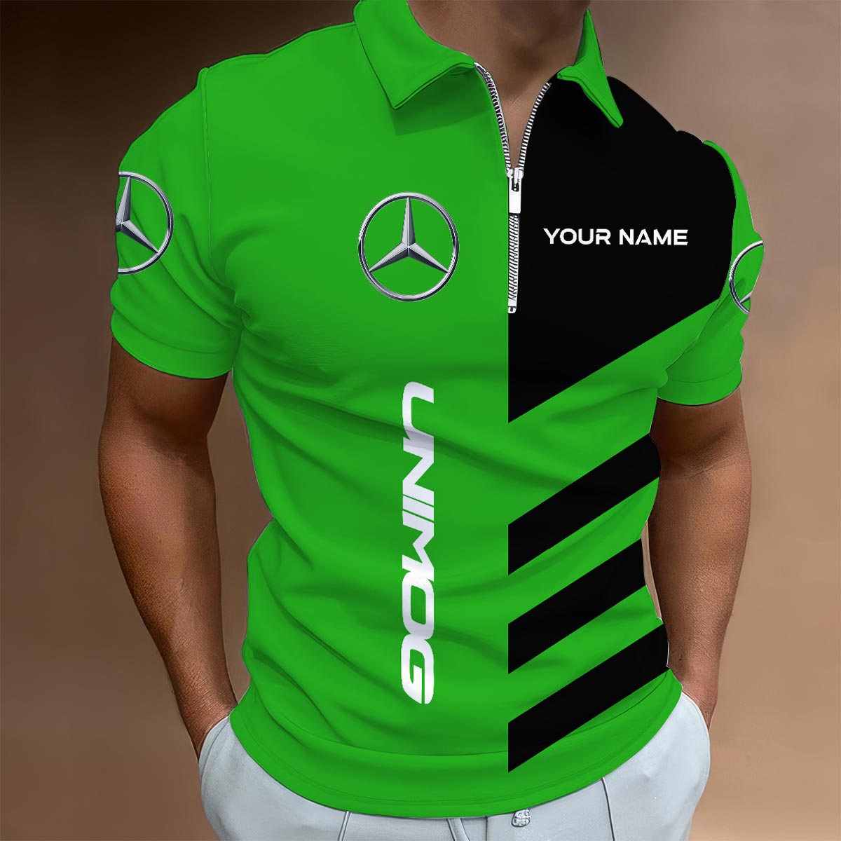 Sportswearmerch Landini Tractor Lapel Zip Polo Shirt For Fan