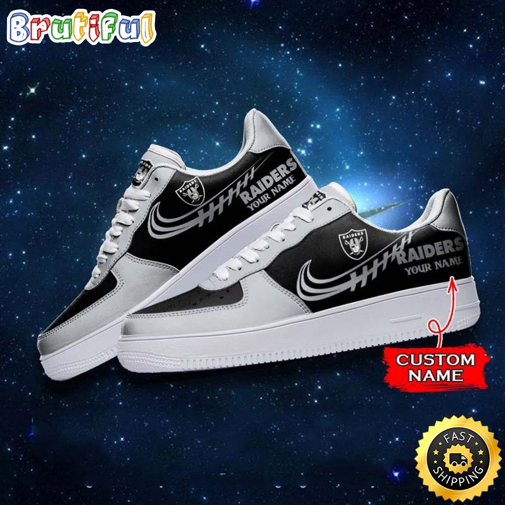 Sportswearmerch Las Vegas Raiders NFL Air Low-Top Sneakers Shoes For Men And Women