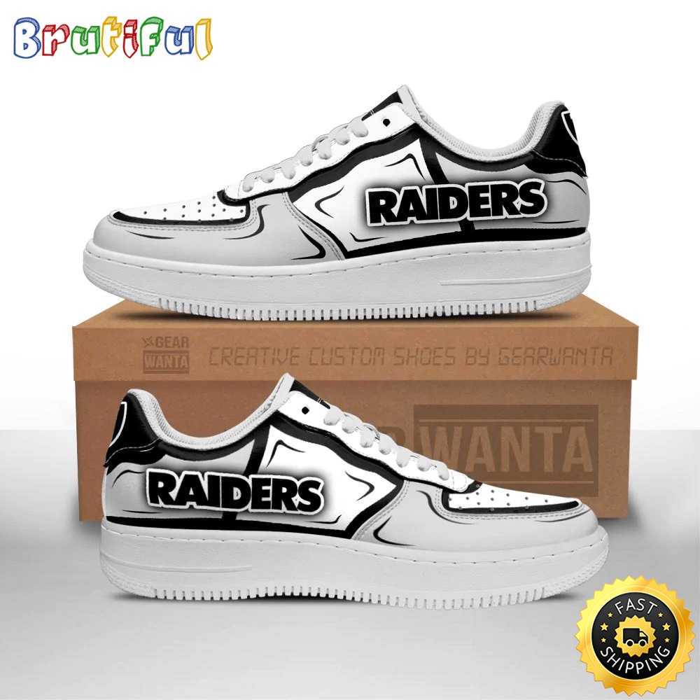 Sportswearmerch Las Vegas Raiders NFL Air Low-Top Sneakers Shoes For Men And Women