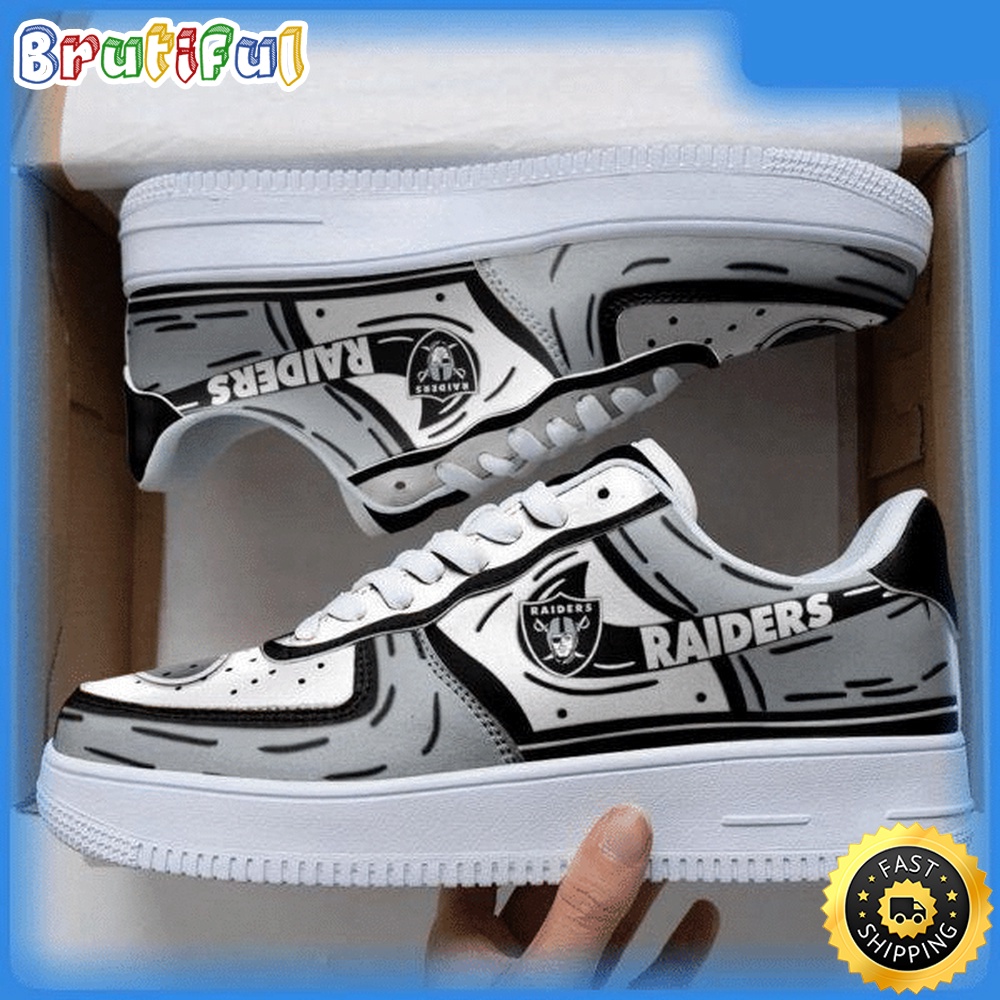 Sportswearmerch Las Vegas Raiders NFL Air Low-Top Sneakers Shoes For Men And Women