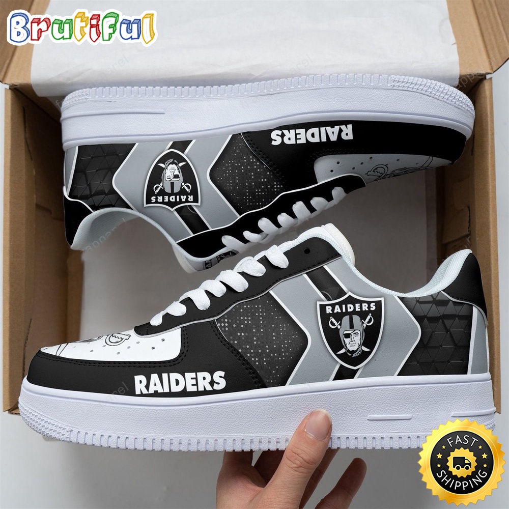 Sportswearmerch Las Vegas Raiders NFL Air Low-Top Sneakers Shoes For Men And Women