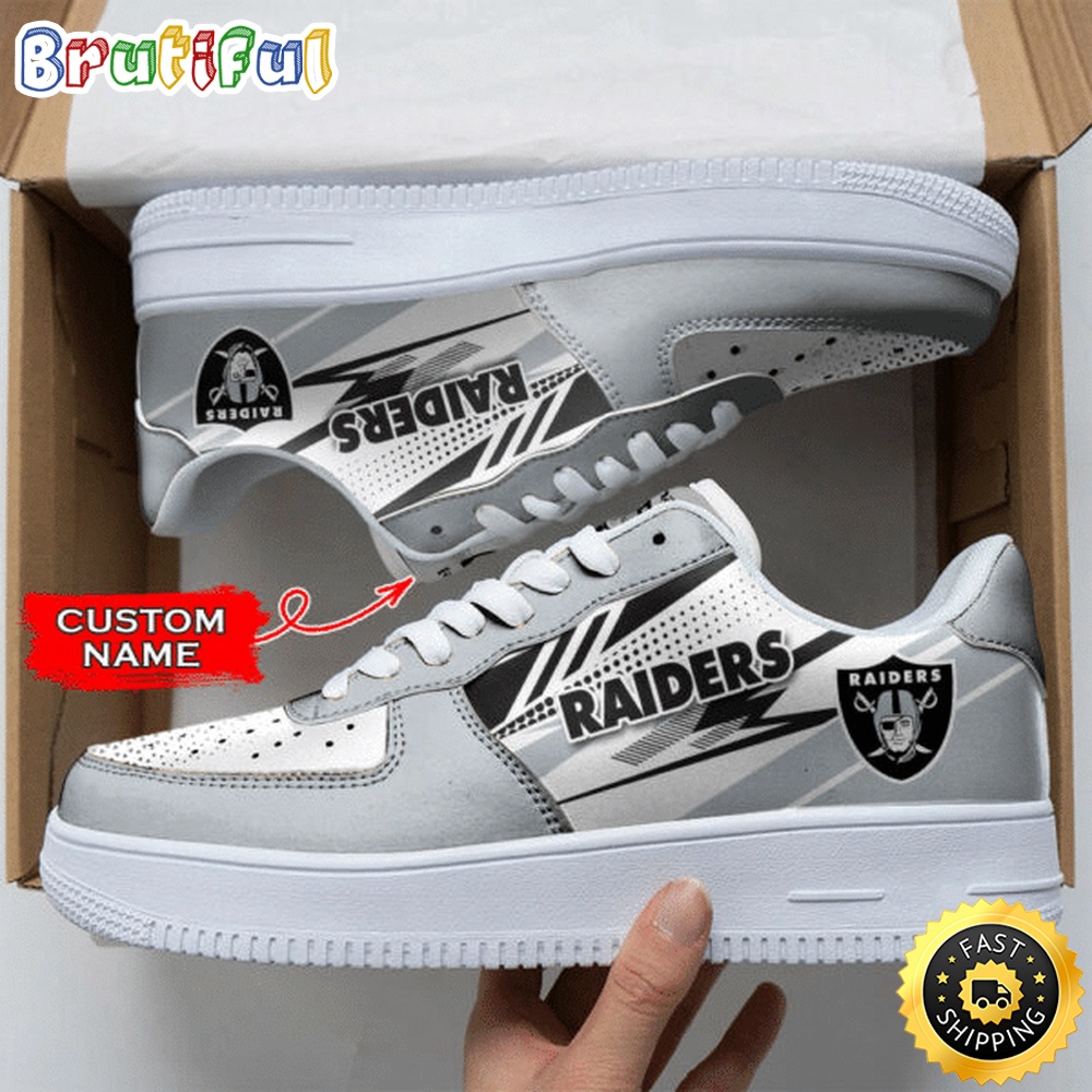 Sportswearmerch Las Vegas Raiders NFL Air Low-Top Sneakers Shoes For Men And Women