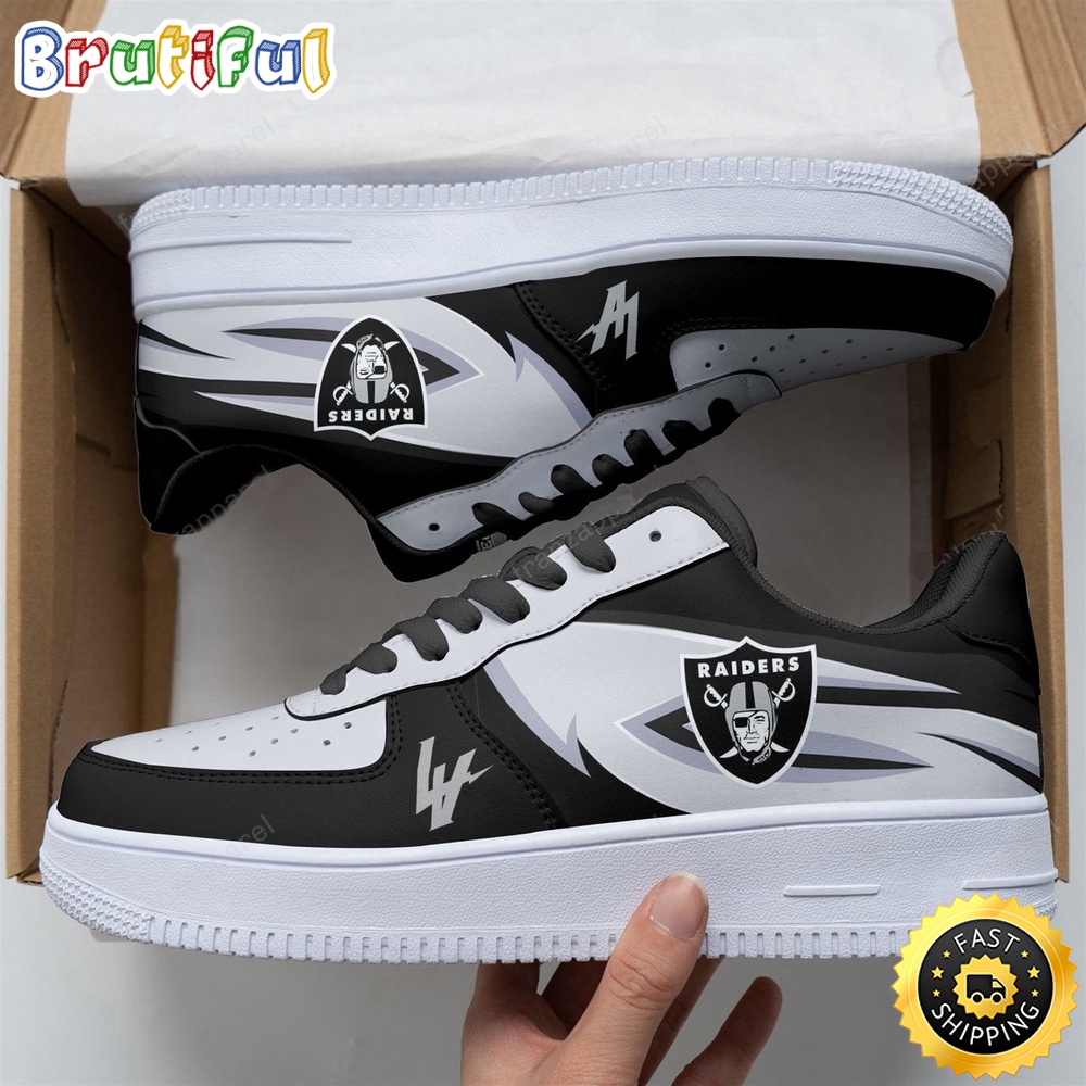 Sportswearmerch Las Vegas Raiders NFL Air Low-Top Sneakers Shoes For Men And Women