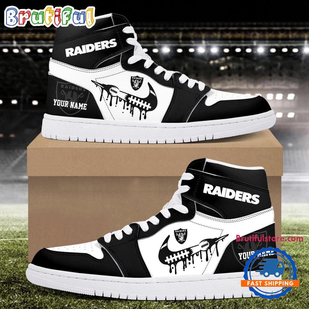 Sportswearmerch Las Vegas Raiders NFL AJ1 High Sneakers Shoes For Men And Women
