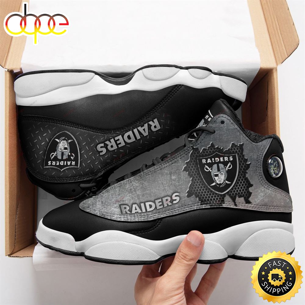 Sportswearmerch Las Vegas Raiders NFL AJ13 Sneakers Shoes For Men And Women