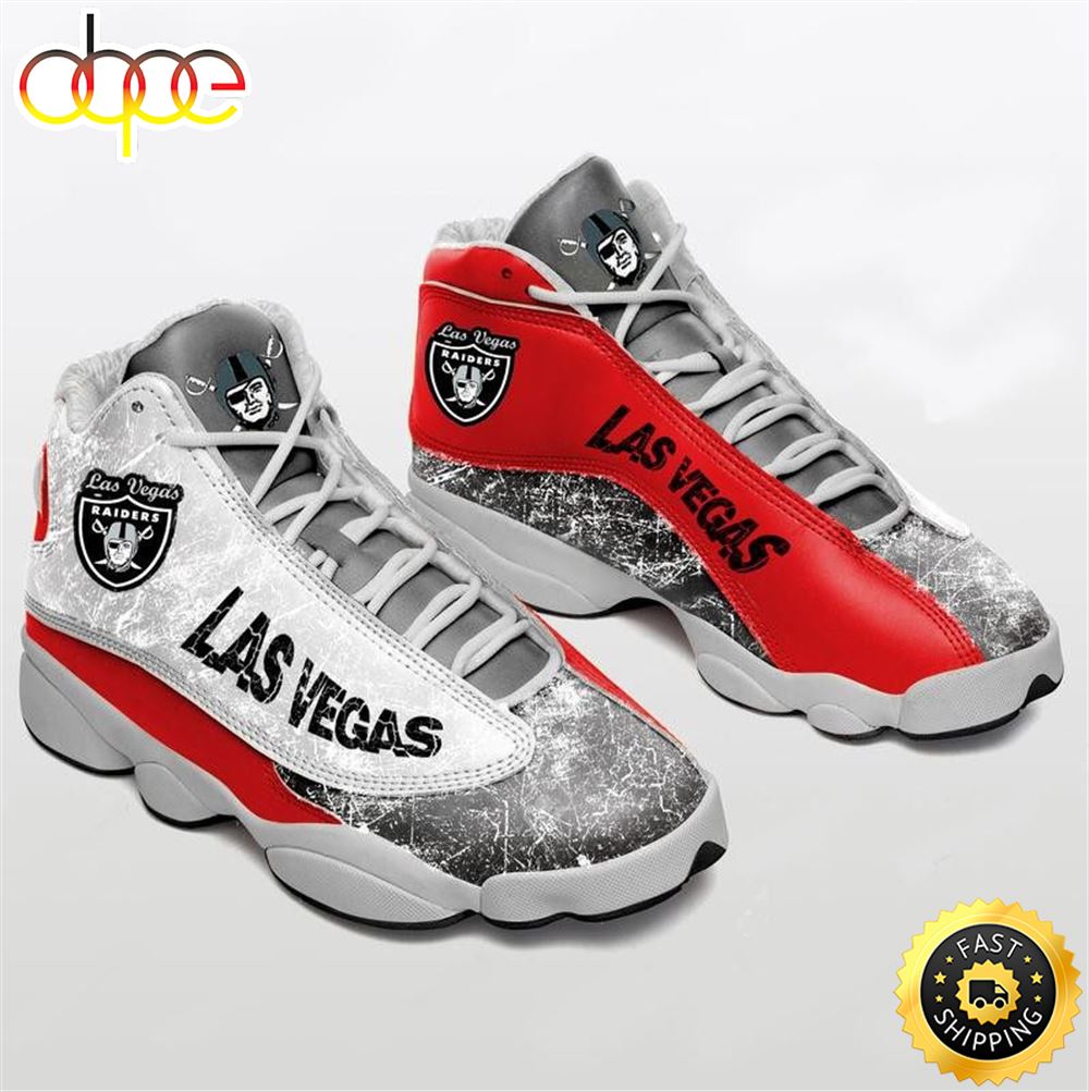 Sportswearmerch Las Vegas Raiders NFL AJ13 Sneakers Shoes For Men And Women