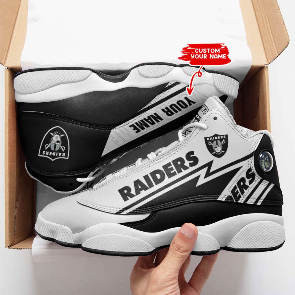 Sportswearmerch Las Vegas Raiders NFL AJ13 Sneakers Shoes For Men And Women