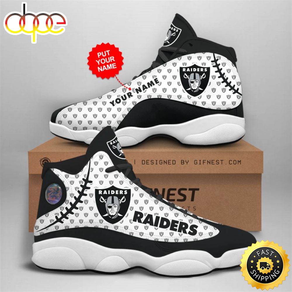 Sportswearmerch Las Vegas Raiders NFL AJ13 Sneakers Shoes For Men And Women