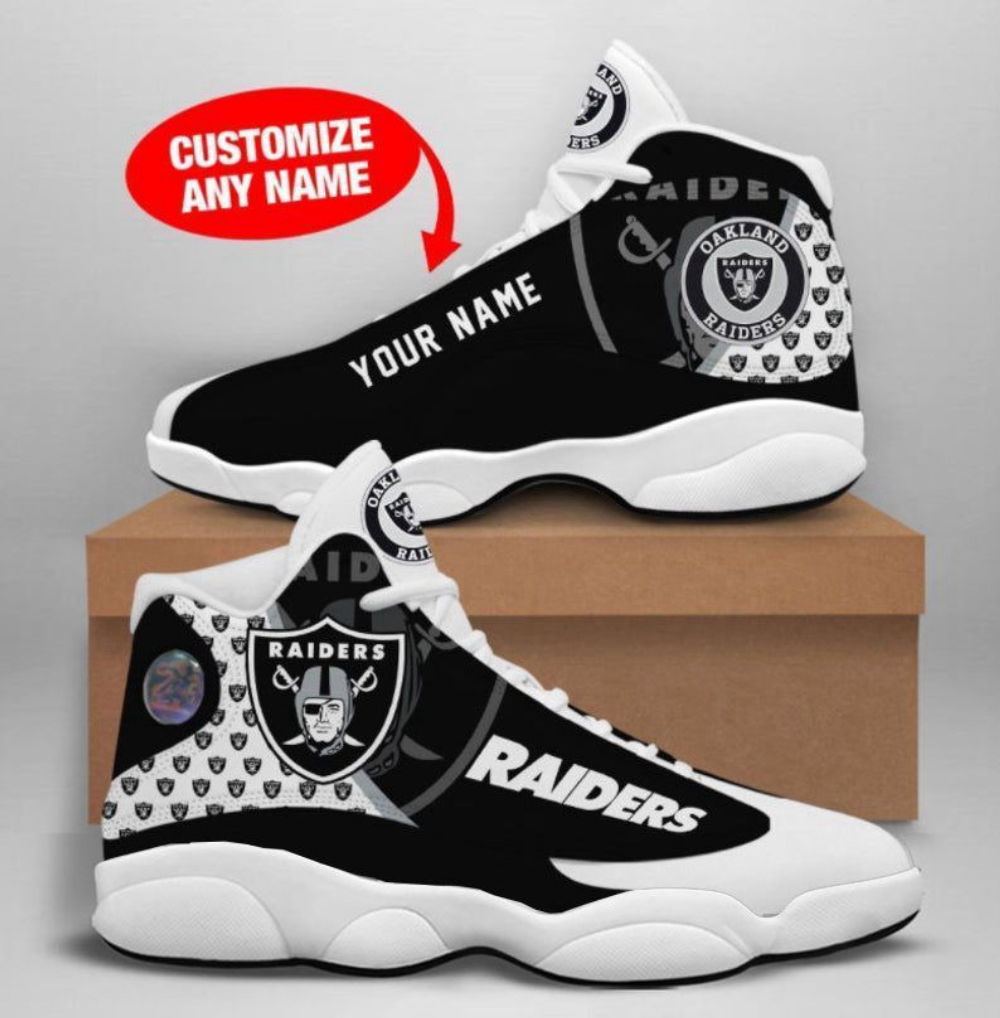 Sportswearmerch Las Vegas Raiders NFL AJ13 Sneakers Shoes For Men And Women