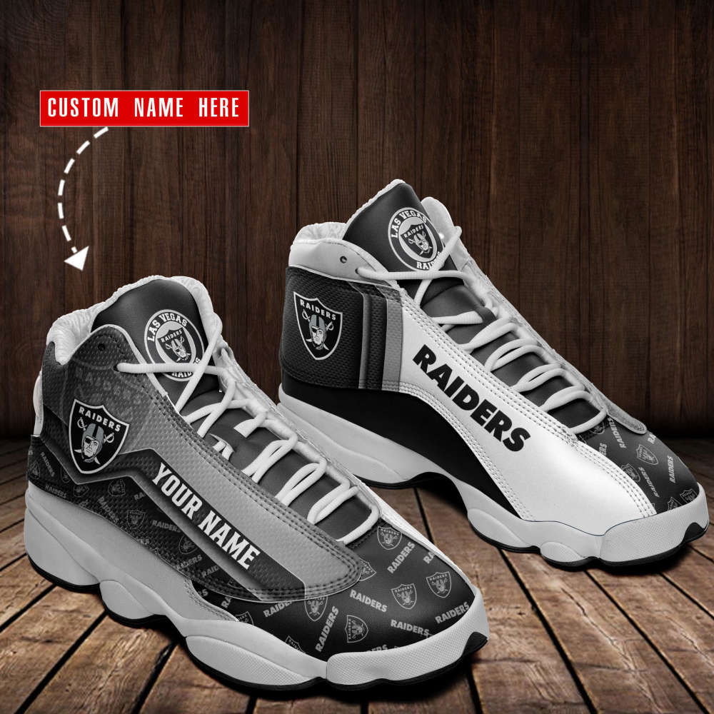 Sportswearmerch Las Vegas Raiders NFL AJ13 Sneakers Shoes For Men And Women