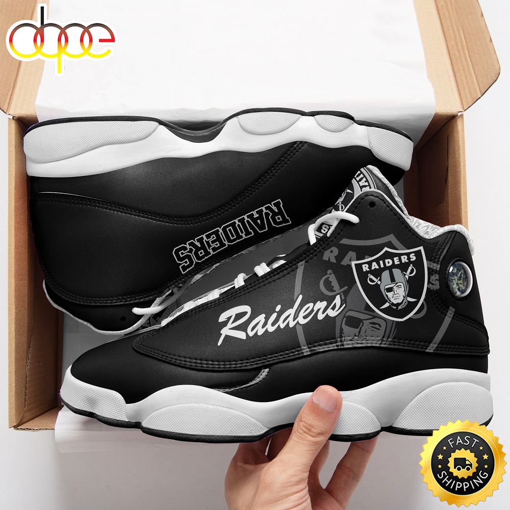 Sportswearmerch Las Vegas Raiders NFL AJ13 Sneakers Shoes For Men And Women