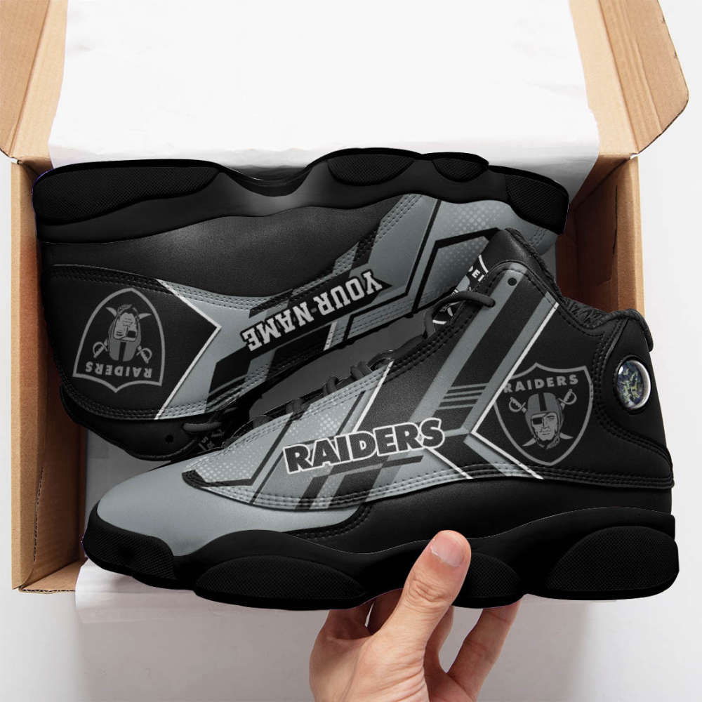 Sportswearmerch Las Vegas Raiders NFL AJ13 Sneakers Shoes For Men And Women