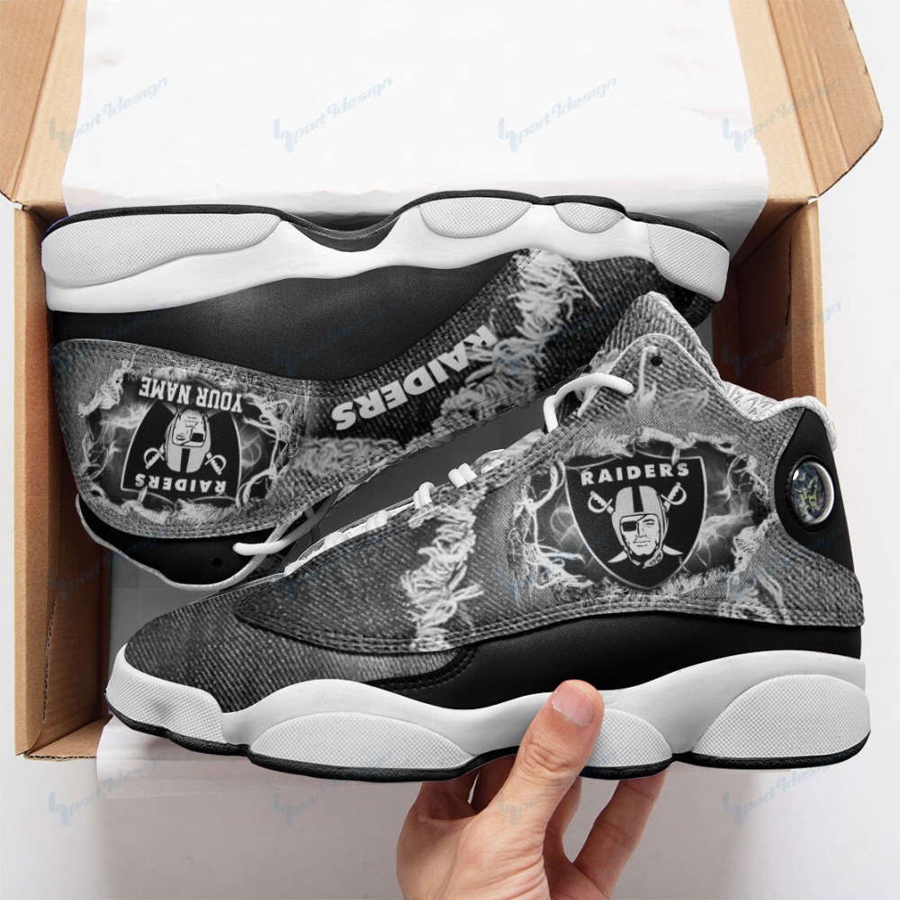 Sportswearmerch Las Vegas Raiders NFL AJ13 Sneakers Shoes For Men And Women