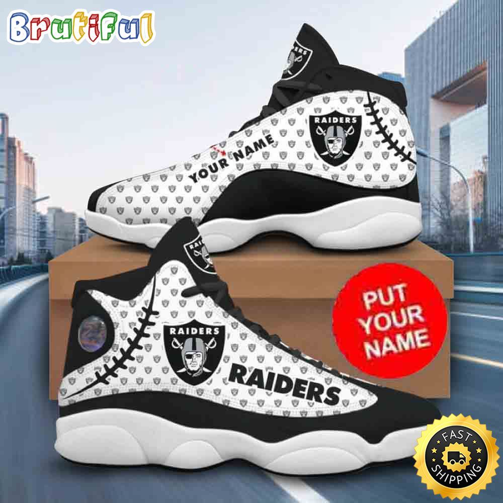 Sportswearmerch Las Vegas Raiders NFL AJ13 Sneakers Shoes For Men And Women