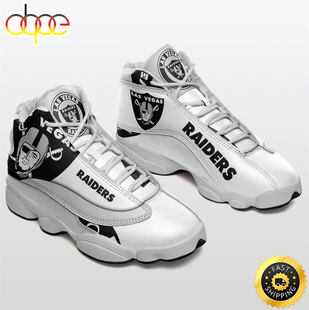 Sportswearmerch Las Vegas Raiders NFL AJ13 Sneakers Shoes For Men And Women