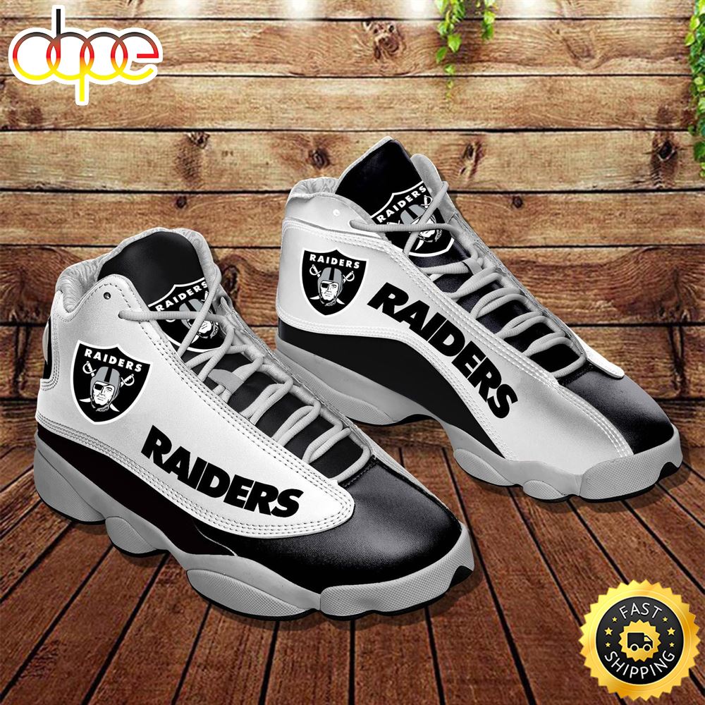 Sportswearmerch Las Vegas Raiders NFL AJ13 Sneakers Shoes For Men And Women