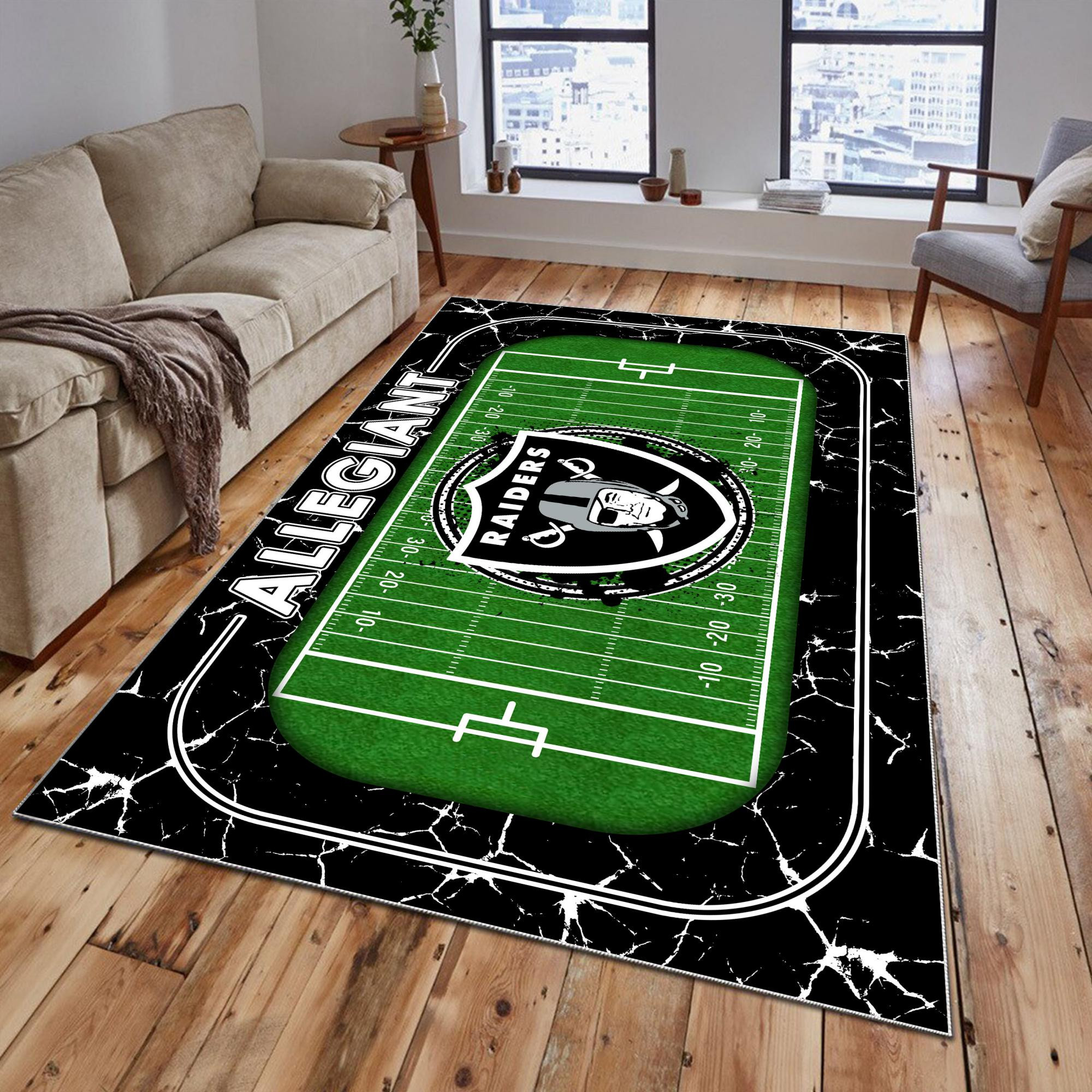 Sportswearmerch Las Vegas Raiders NFL Area Rug For Fan