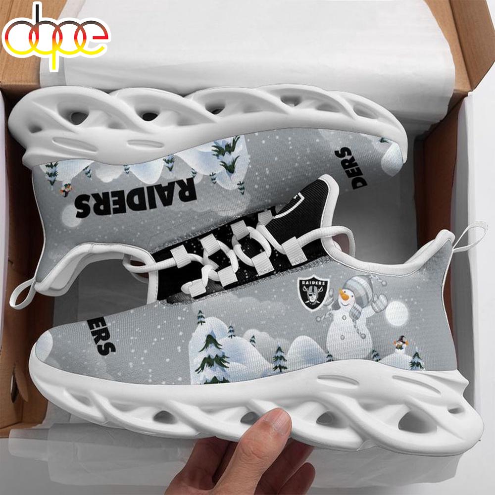 Sportswearmerch Las Vegas Raiders NFL Christmas Snowman Max Soul Shoes Sneakers For Men And Women
